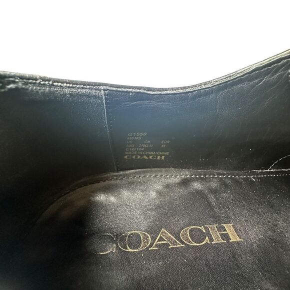 Coach Bleecker Wing Derby Dress Shoes Black Leather Wingtip Size 10D main image 5